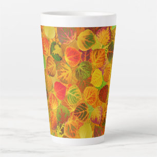 Tasse Latte Collage Feuille en peuplier massif transparent 1