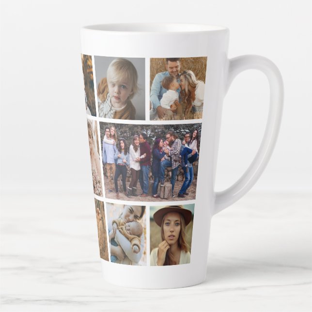 Tasse Latte Collage photo de l'ami de la famille (Droite)