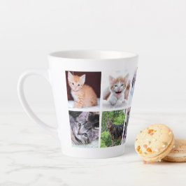 Tasse Latte Collage photo pour animaux de compagnie