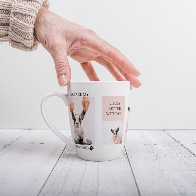 Tasse Latte Collage photos de chiens | Le chien est mes valent (Créateur téléchargé)