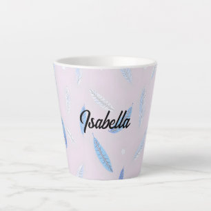 Tasse Latte Collection de luxe de plumes bohème tendance