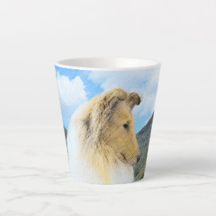 Tasse Latte Collie en Montagne (Rough) Peinture - Chien Art