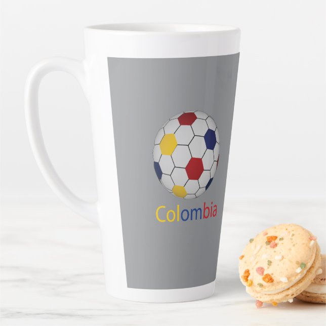 Tasse Latte Colombie Football (En situation)