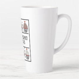 Tasse Latte Comme C'Est Doux, Grille, Latin,