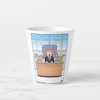 Tasse Latte Comptable de chiens - Boîtes d'entrée et de sortie