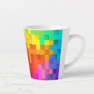 Tasse Latte Conception colorée abstraite-14839