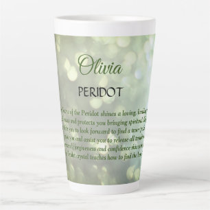 Tasse Latte Conception de Birthstone Peridot en août