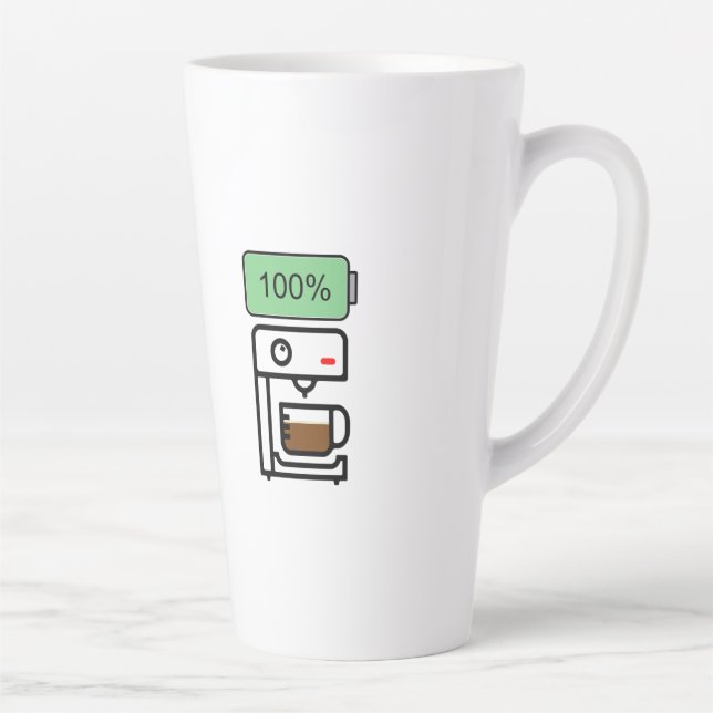 Tasse Latte Conception de dépendance au café (Droite)