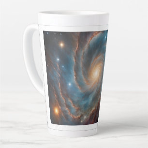 Tasse Latte conception de galaxie grande