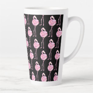 Tasse Latte Conception de la série de Flamants roses d'appel d
