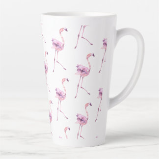 Tasse Latte Conception de la série de Flamants roses d'appel d