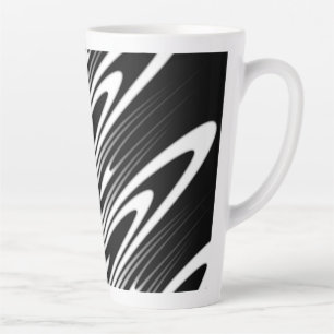 Tasse Latte conception de motif organique sans couture