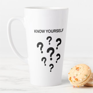 Tasse Latte conception de tee-shirt avec texte en gras motivan