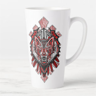 Tasse Latte Conception de totem tribal Haida Loup