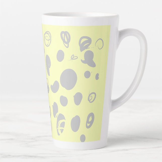 Tasse Latte Conception des fèves de café (Droite)