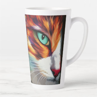 Tasse Latte Conception des yeux de chat