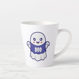 Tasse Latte Conception d'illustration de fantôme effrayant drô