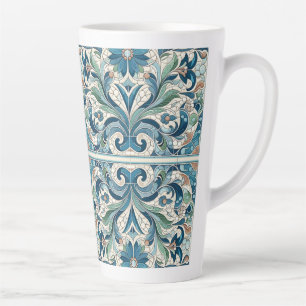 Tasse Latte Conception du revêtement de carreaux vintages