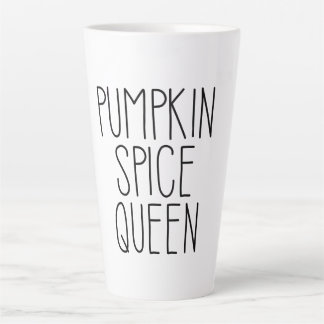 Tasse Latte Conception d'une reine Citrouille à épices