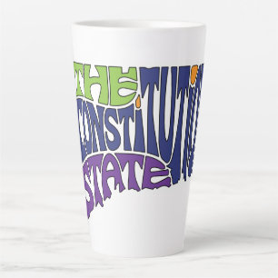 Tasse Latte Connecticut surnom Word Art