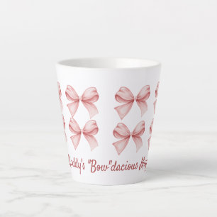 Tasse Latte Coquette personnalisée "Bow"dacious Pink Bow