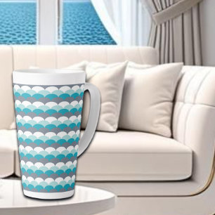 Tasse Latte Coquillages Motifs nautiques