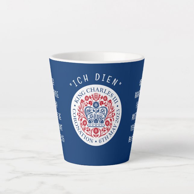Tasse Latte Coronation Blue KING CHARLES III (Devant)
