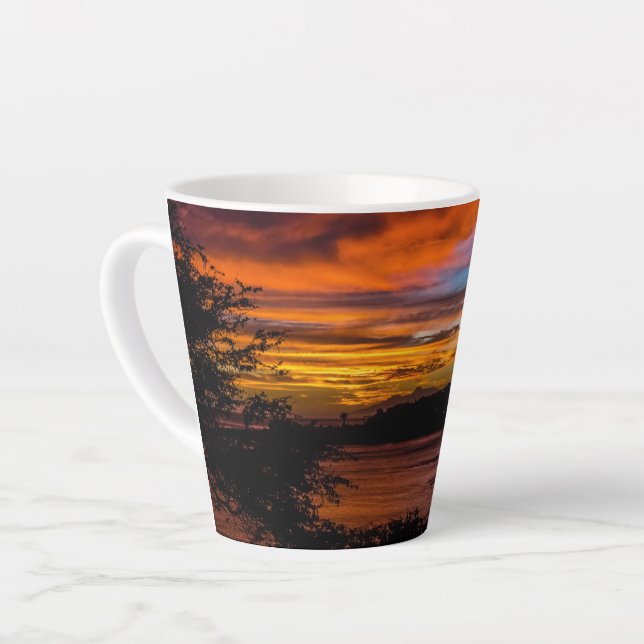 Tasse Latte Coucher de soleil à Praia, Cap Vert (Angle gauche)