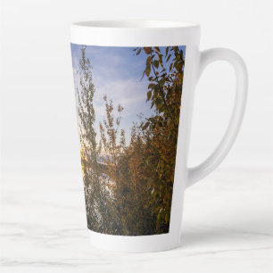 Tasse Latte Coucher de soleil automnal