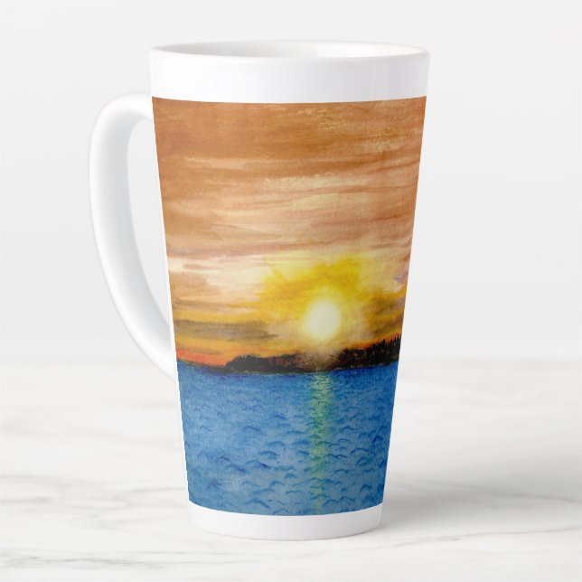 Tasse Latte Coucher de soleil du comté de Door (Angle gauche)