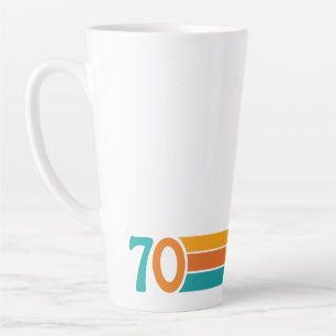 Tasse Latte Coucher de soleil rétro 70