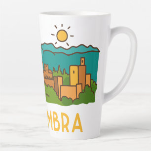 Tasse Latte Coucher de soleil sur l'Alhambra 2