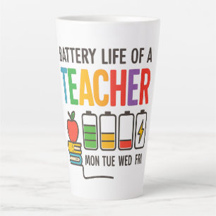 Tasse Latte Couette Retour à l'école Cadeau de l'enseignant, H