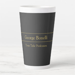 Tasse Latte Couleur or gris classique Personnaliser personnell
