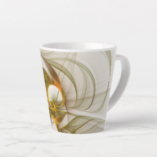 Tasse Latte Couleurs Métalliques Précieuses Abstraites Moderne