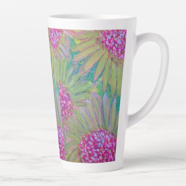 Tasse Latte Coupe du monde de latte à grandes fleurs (Droite)