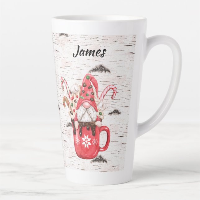 Tasse Latte Coupe pleine de Gnome au chocolat (Droite)