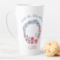 Couronne florale pastel rouge, blanc et bleu