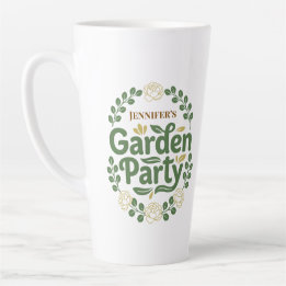 Tasse Latte Couronne personnalisée élégante pour une fête de j