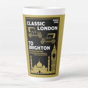 Tasse Latte Course De Voiture Vétérinaire De Londres À Brighto