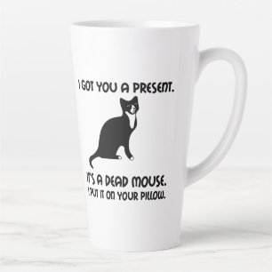 Tasse Latte Coussin de la souris morte de chat