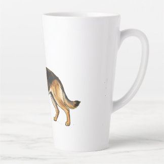 Tasse Latte Coussin double face avec Berger Allemand