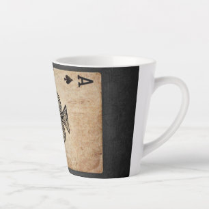Tasse Latte coussin jeté à l'as de pique