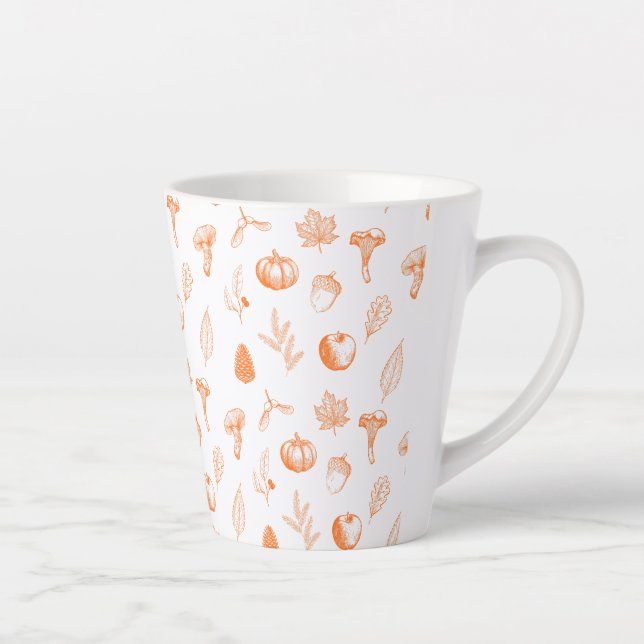 Tasse Latte Cozy Autumn Pattern (Droite)
