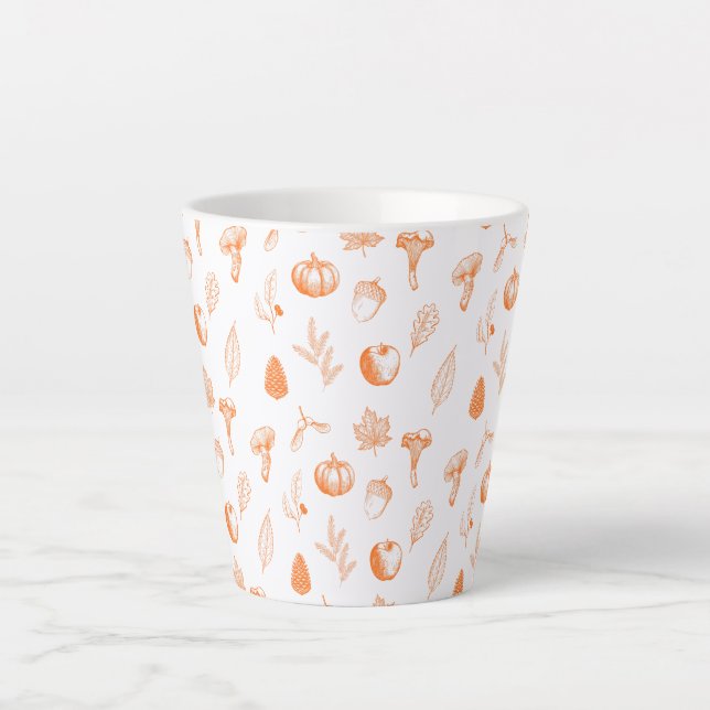 Tasse Latte Cozy Autumn Pattern (Devant)