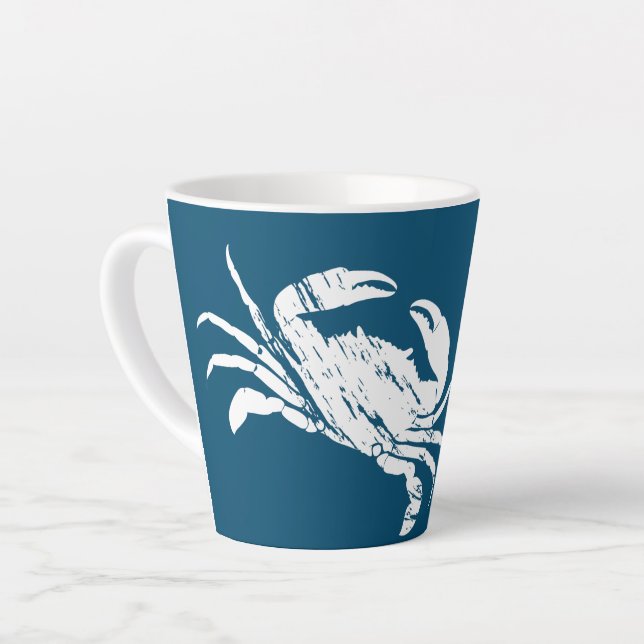 Tasse Latte Crabe marin personnalisé (Angle gauche)