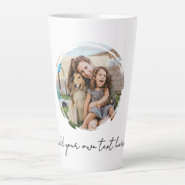 Tasse Latte Create Your Own Photo (Devant)
