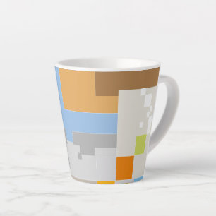Tasse Latte Création de Motif Abstrait