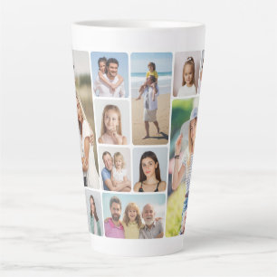 Tasse Latte Créez vos propres angles ronds 12 Photo Collage