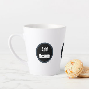 Tasse Latte Créez votre propre bleu gris foncé personnalisé